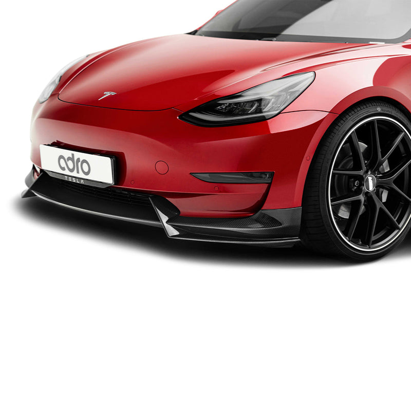 Tesla Model 3 Premium Prepreg Carbon Fiber Front Lip - ADRO