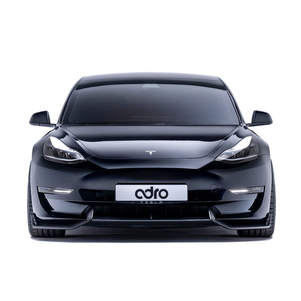 Tesla Model 3 Carbon Fiber Front Lip V2 - ADRO