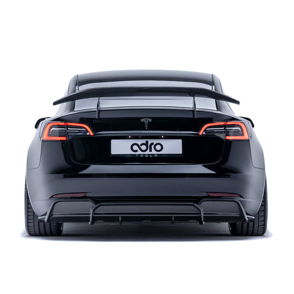 Tesla Model 3 Carbon Fiber Rear Diffuser V2 - ADRO