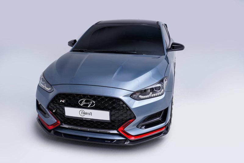 Hyundai Veloster N carbon fiber front lip V2 Type A - ADRO